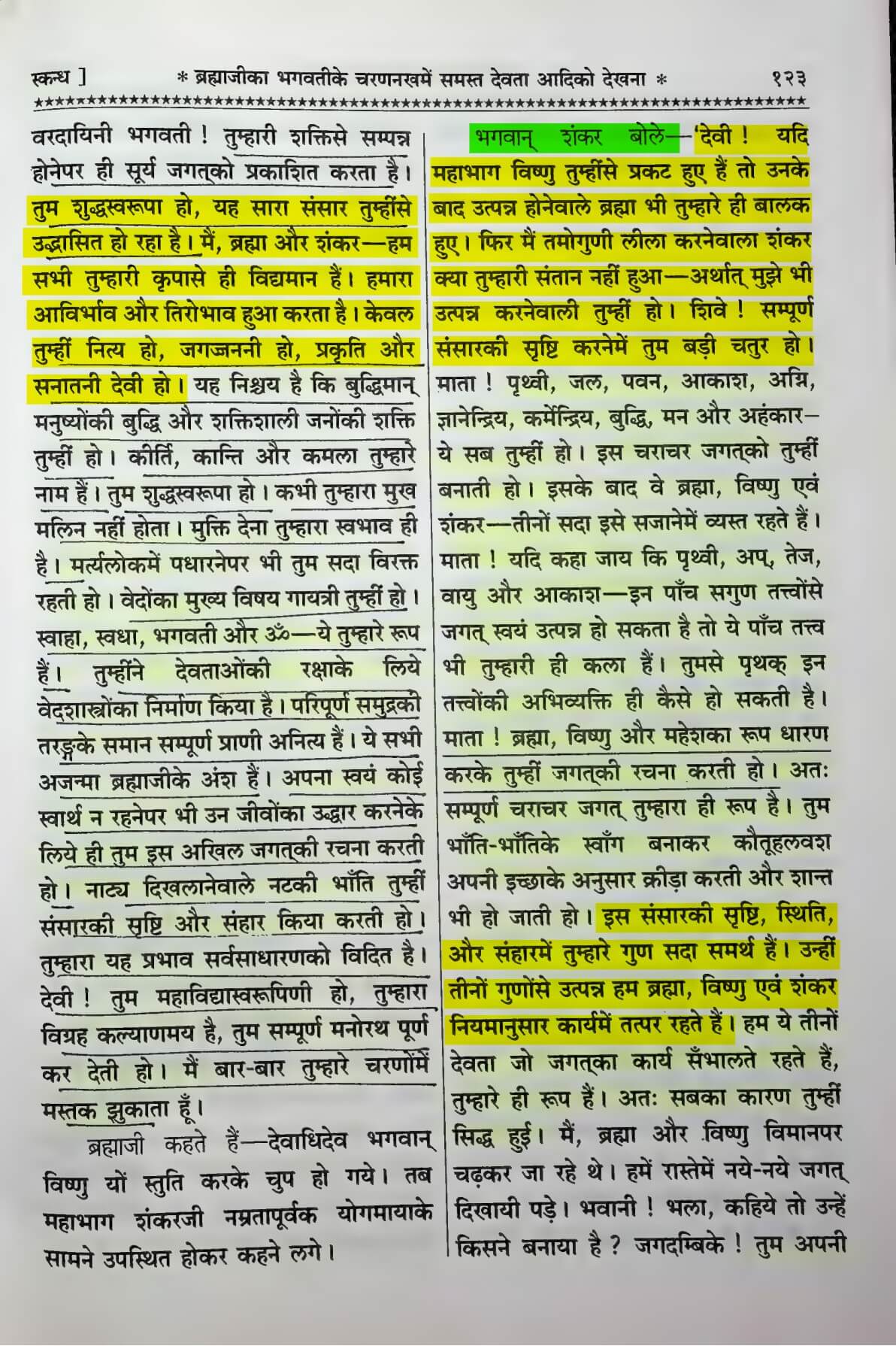 Shrimad Devi Bhagwat Page 123